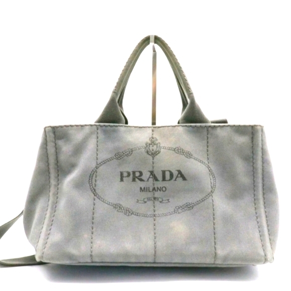 PRADA CANAPA TOTE CANVAS LARGE - Picture 1 of 8